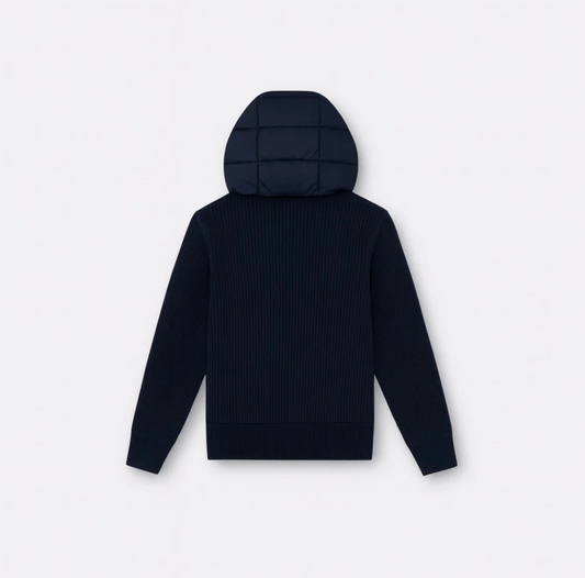 Navy hooded cardigan