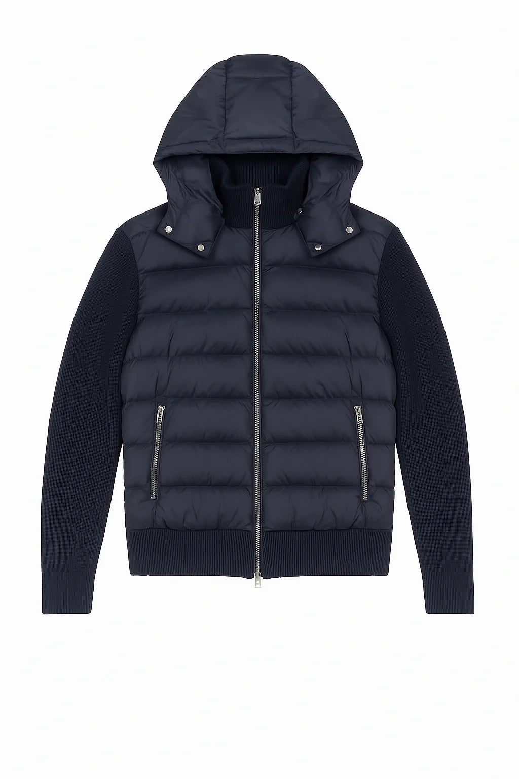 Navy Hooded Cardigan - Hylten