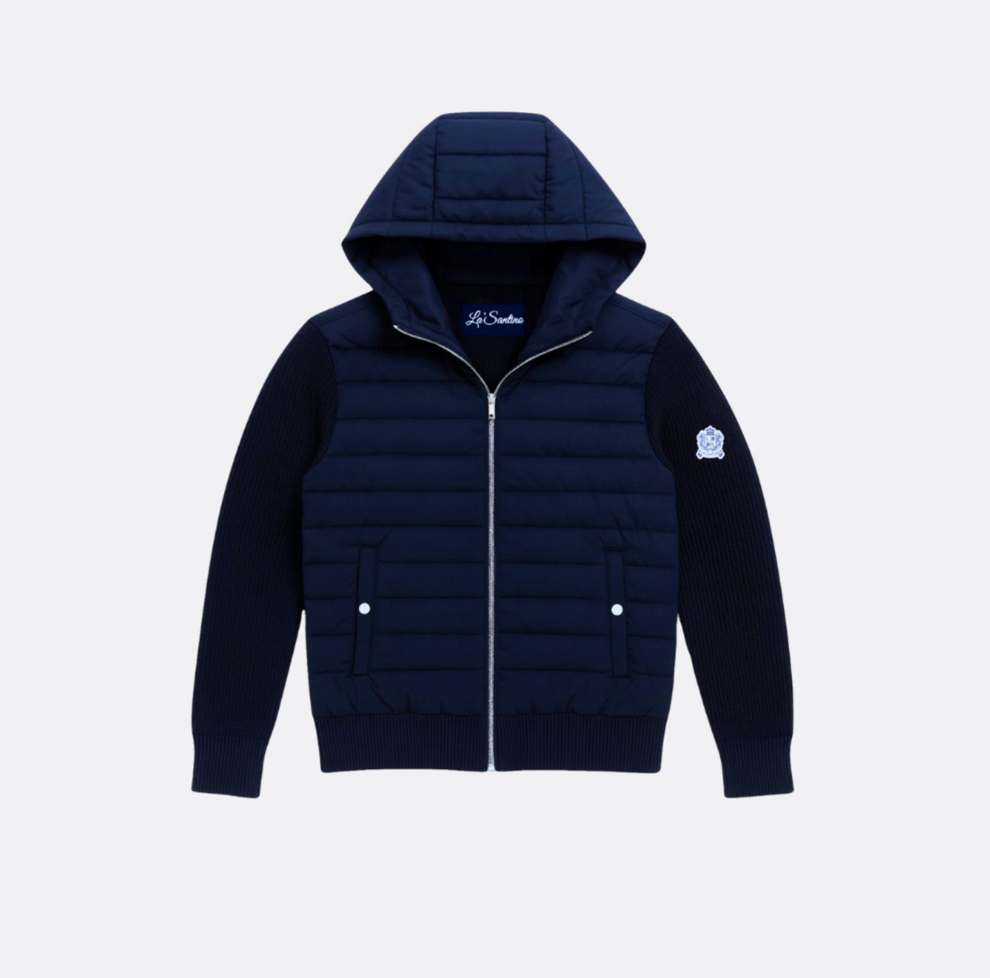 Navy hooded cardigan