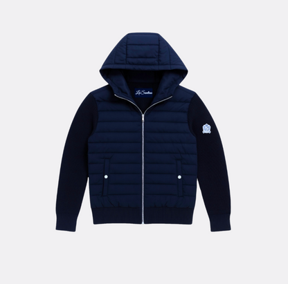 Navy hooded cardigan