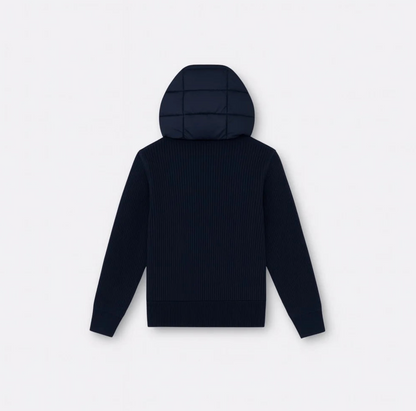 Navy hooded cardigan